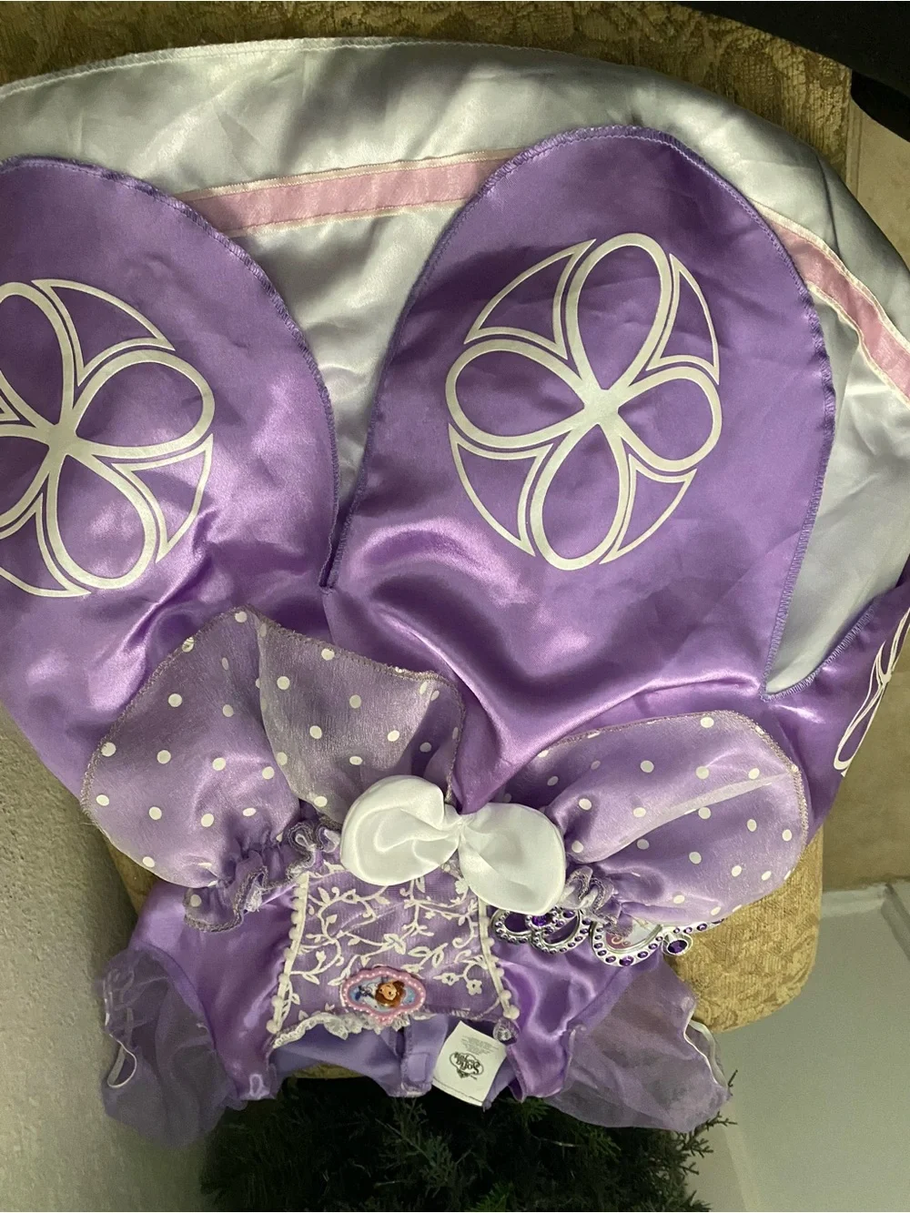 Disney Purple Sofia the First Dress-Up Dress and Headband Size4-6x